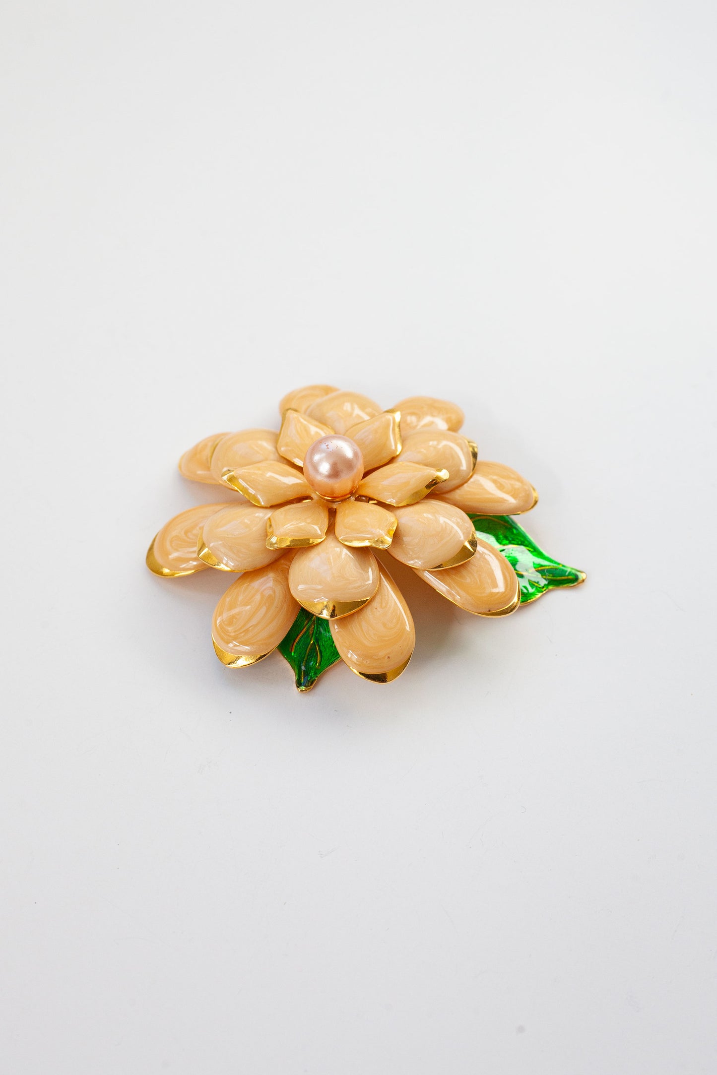 Vintage XL Flower Pearl Brooch