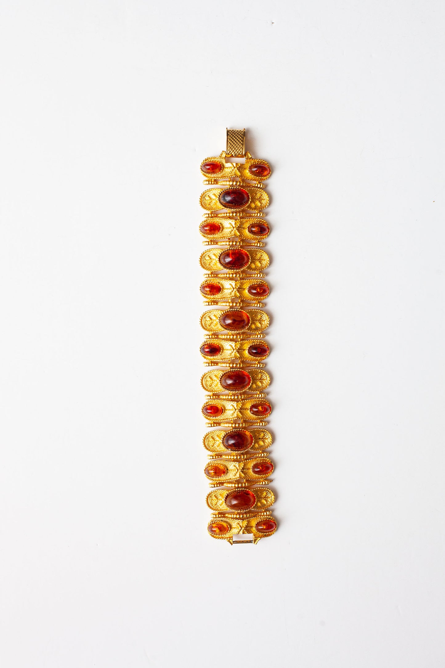 Vintage Amber Cabachon Bracelet