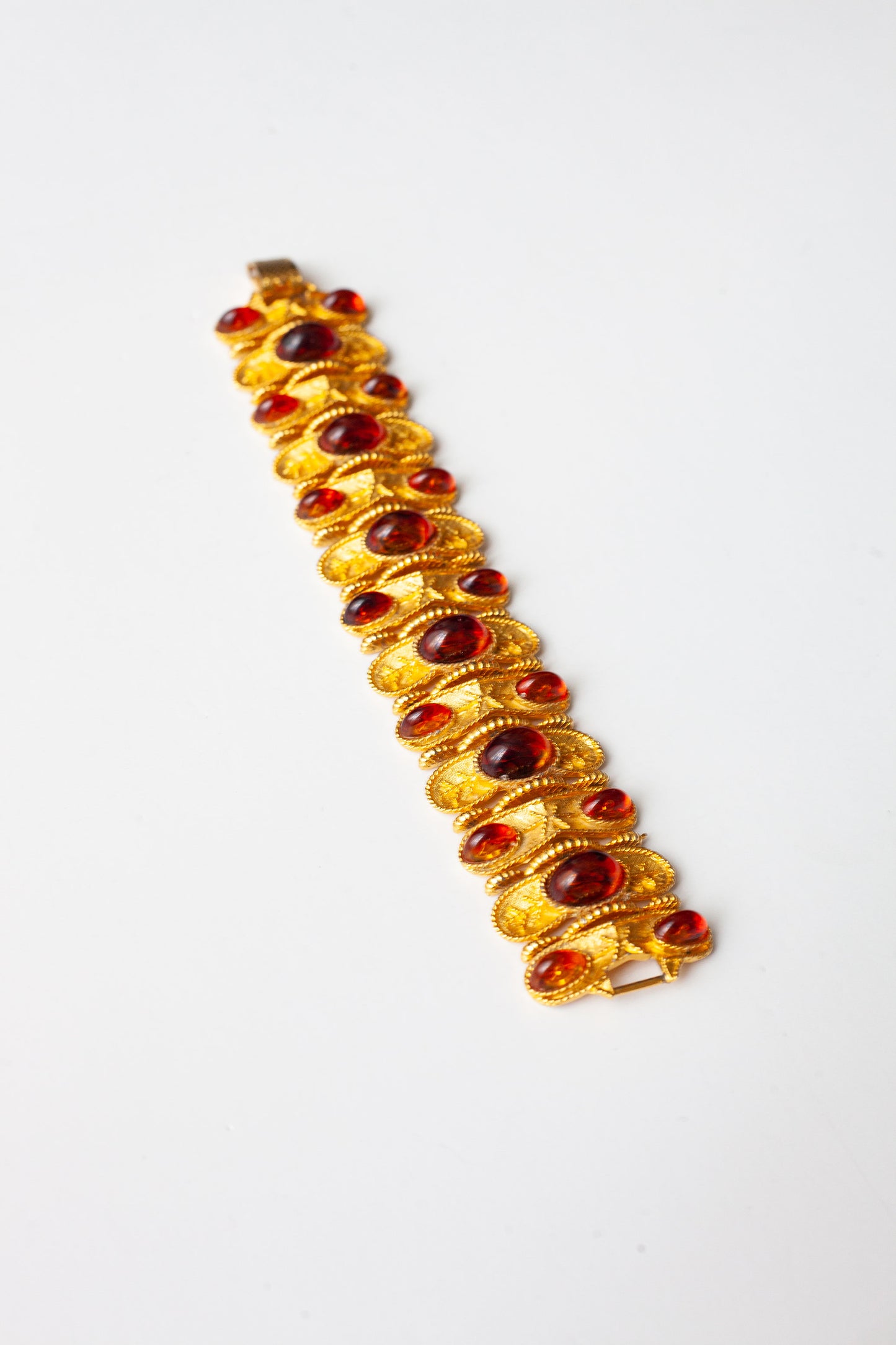 Vintage Amber Cabachon Bracelet