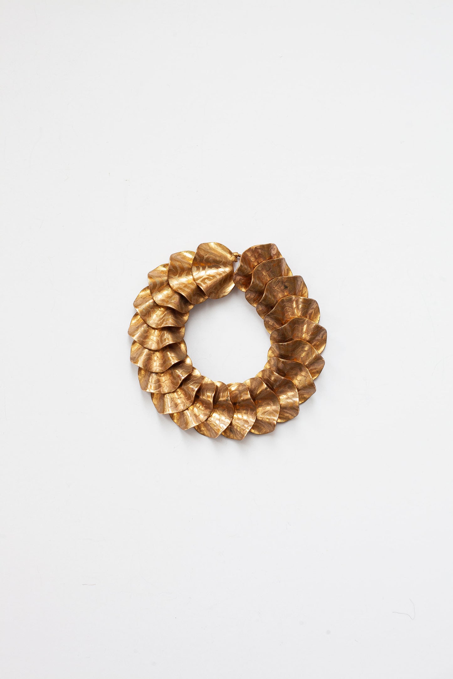 Vintage Articulated Brass Bracelet