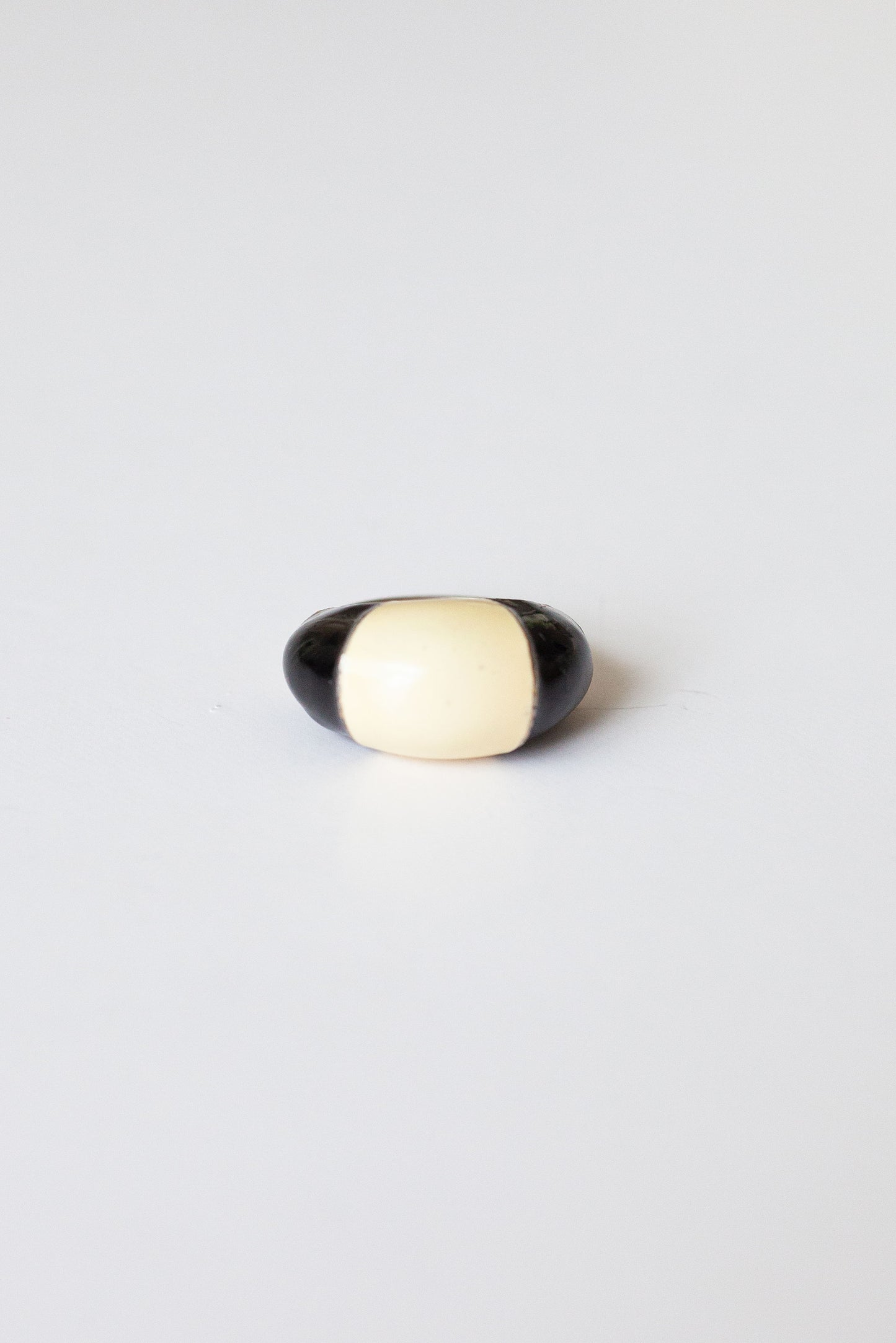 Vintage Black and Cream Ring
