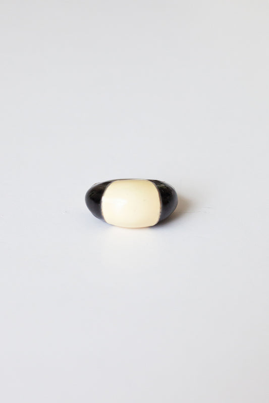 Vintage Black and Cream Ring