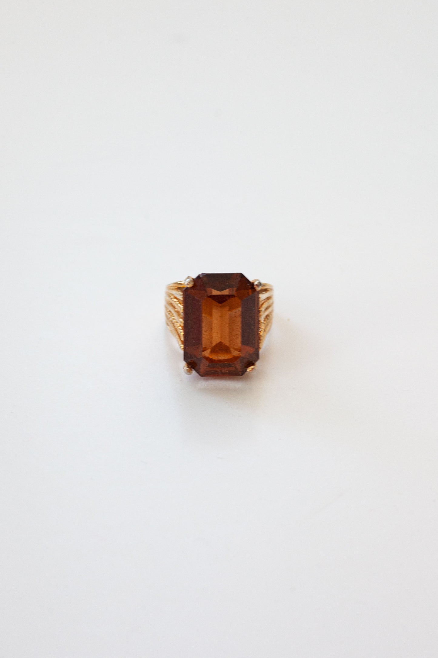 Vintage Brown Stone Cocktail Ring