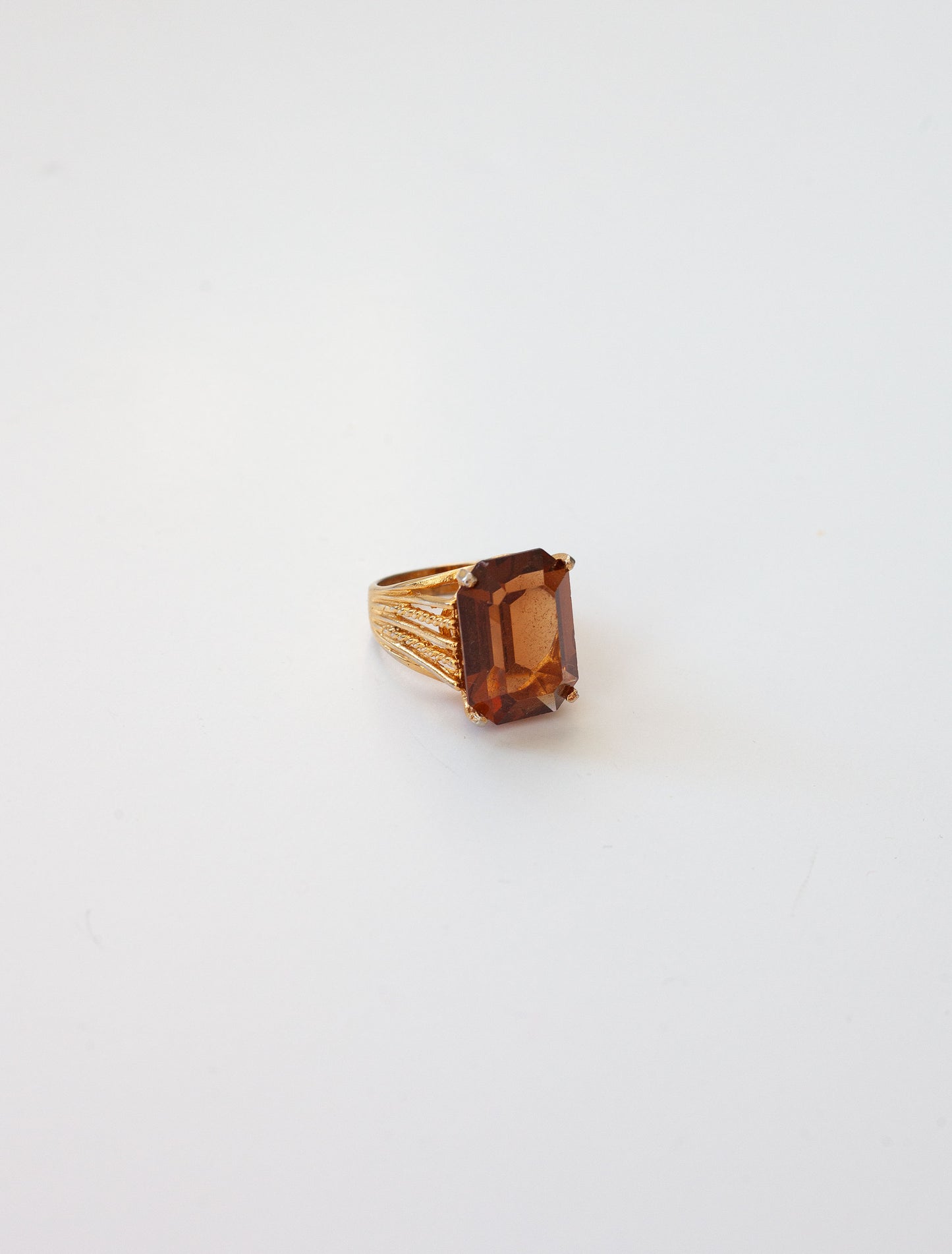 Vintage Brown Stone Cocktail Ring