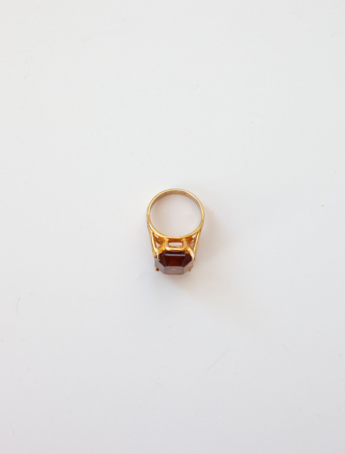 Vintage Brown Stone Cocktail Ring