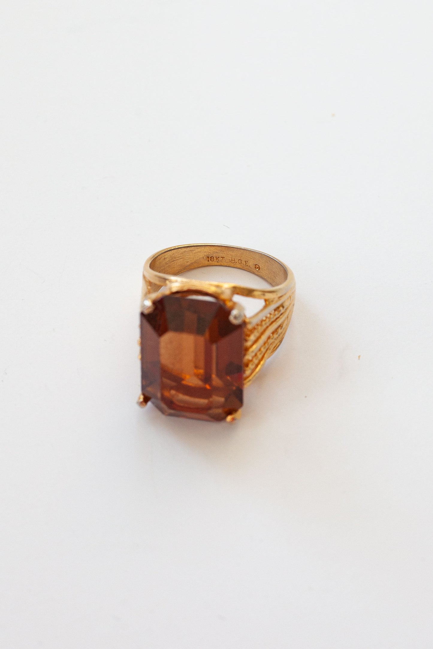 Vintage Brown Stone Cocktail Ring