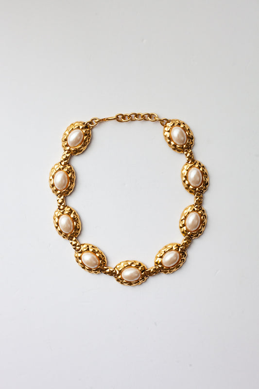 Vintage Pearl Collar Necklace