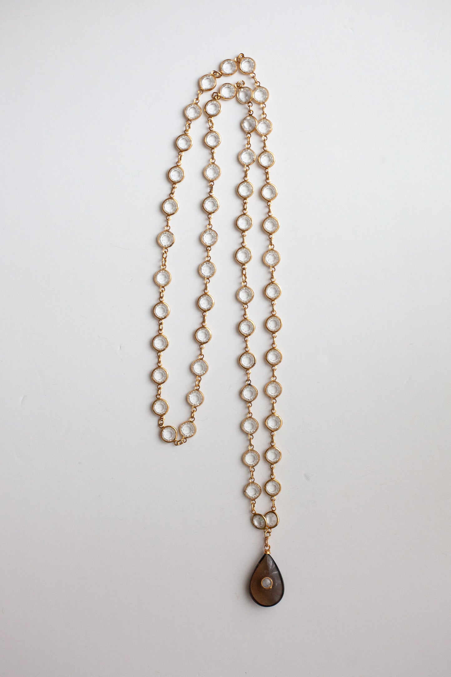 Vintage Crystal Necklace with Pendant