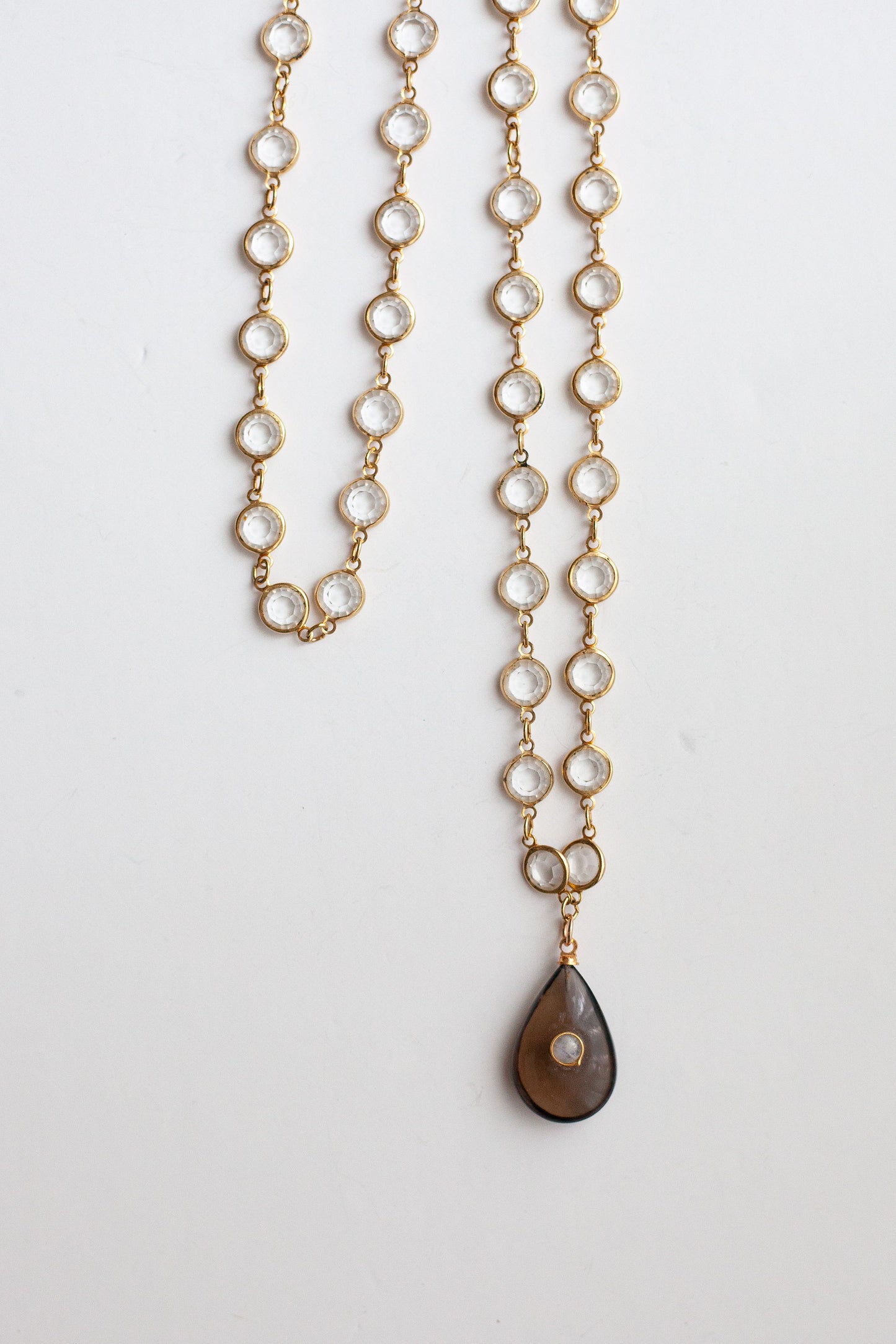 Vintage Crystal Necklace with Pendant