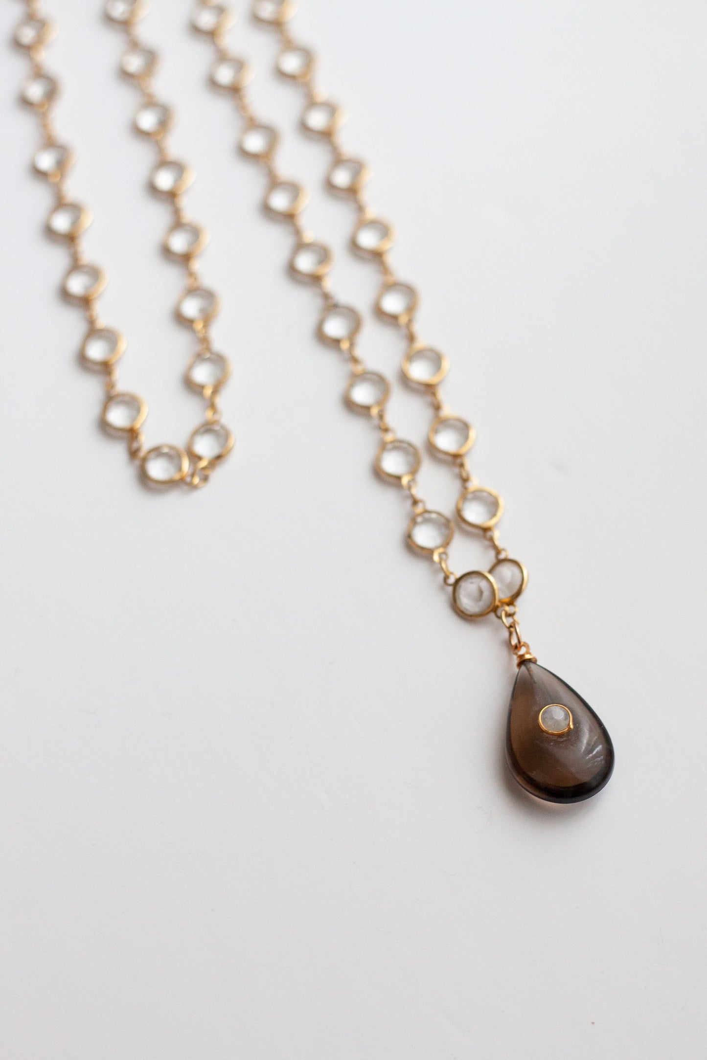 Vintage Crystal Necklace with Pendant