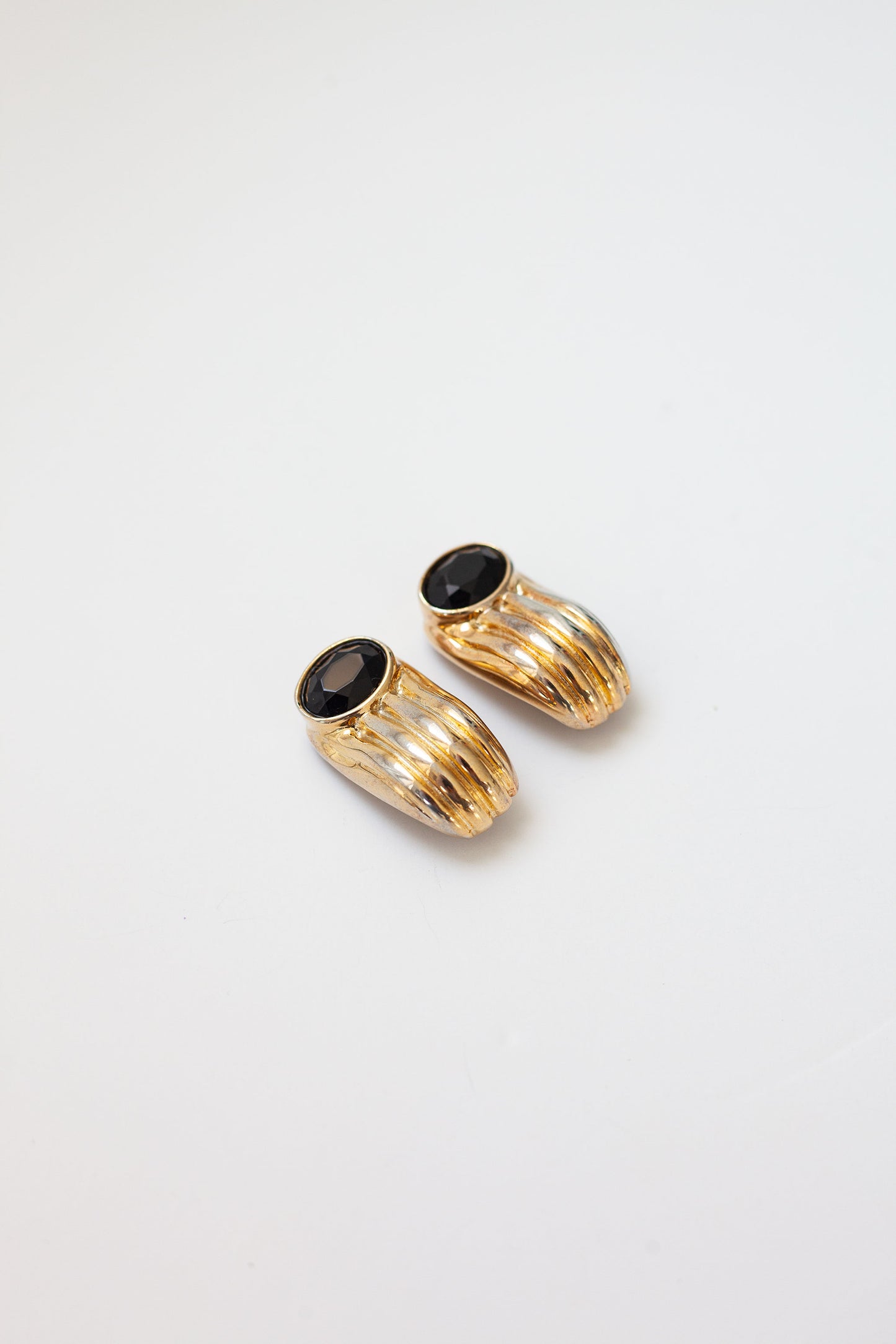 Vintage Black and Gold Earrings
