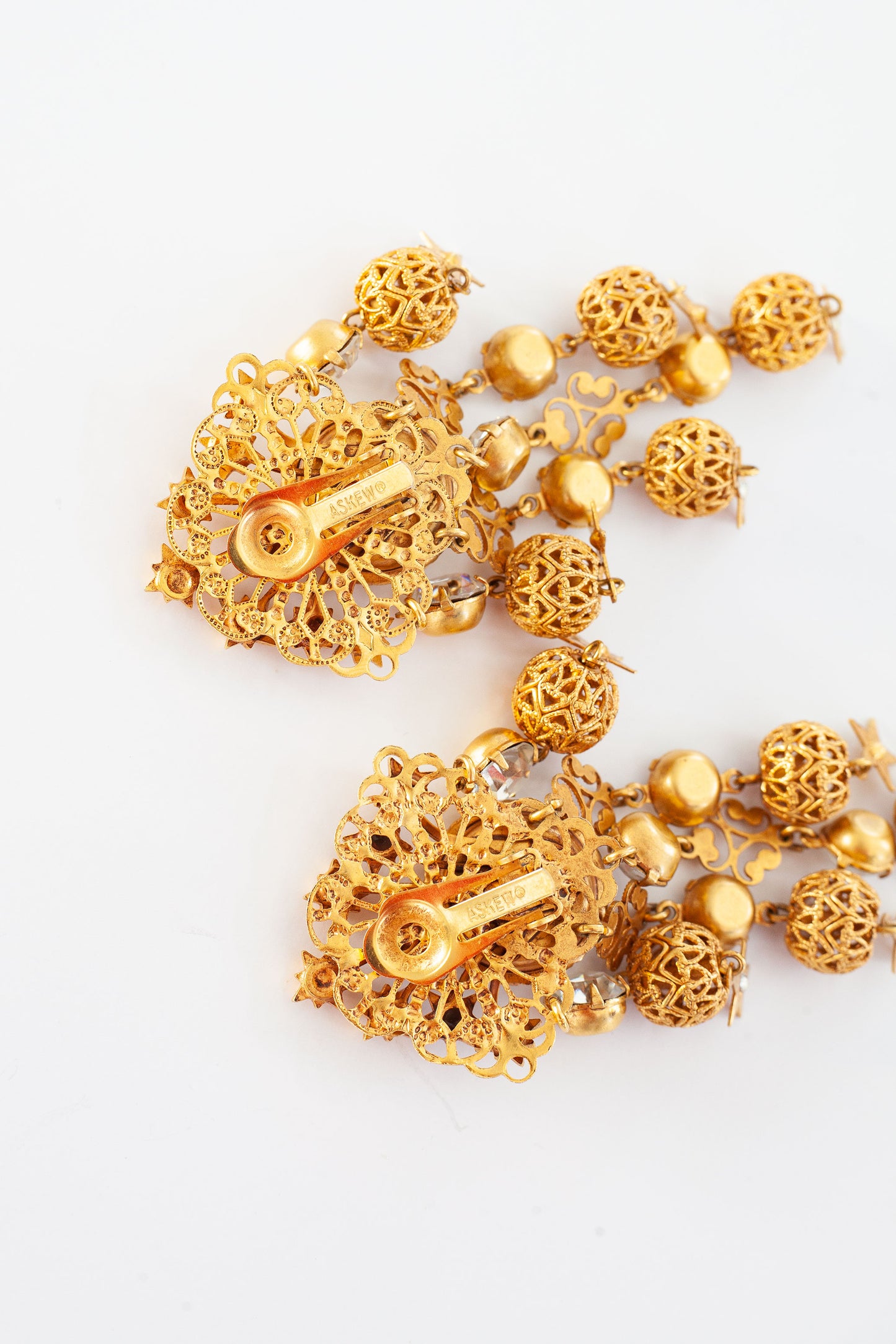 Vintage Designer Celestial Dangle Earrings