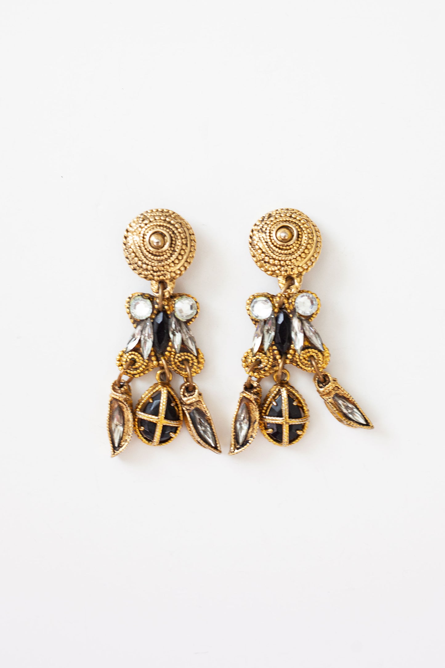 Vintage Designer Filagree Dangle Earrings