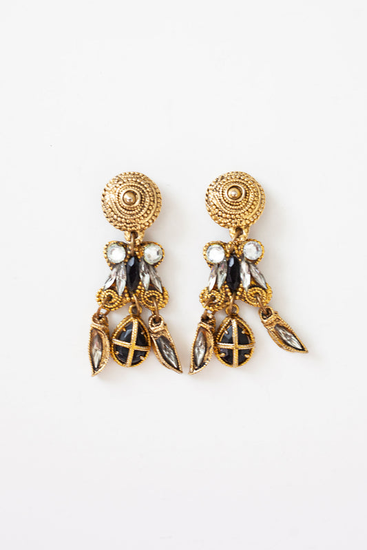 Vintage Designer Filagree Dangle Earrings