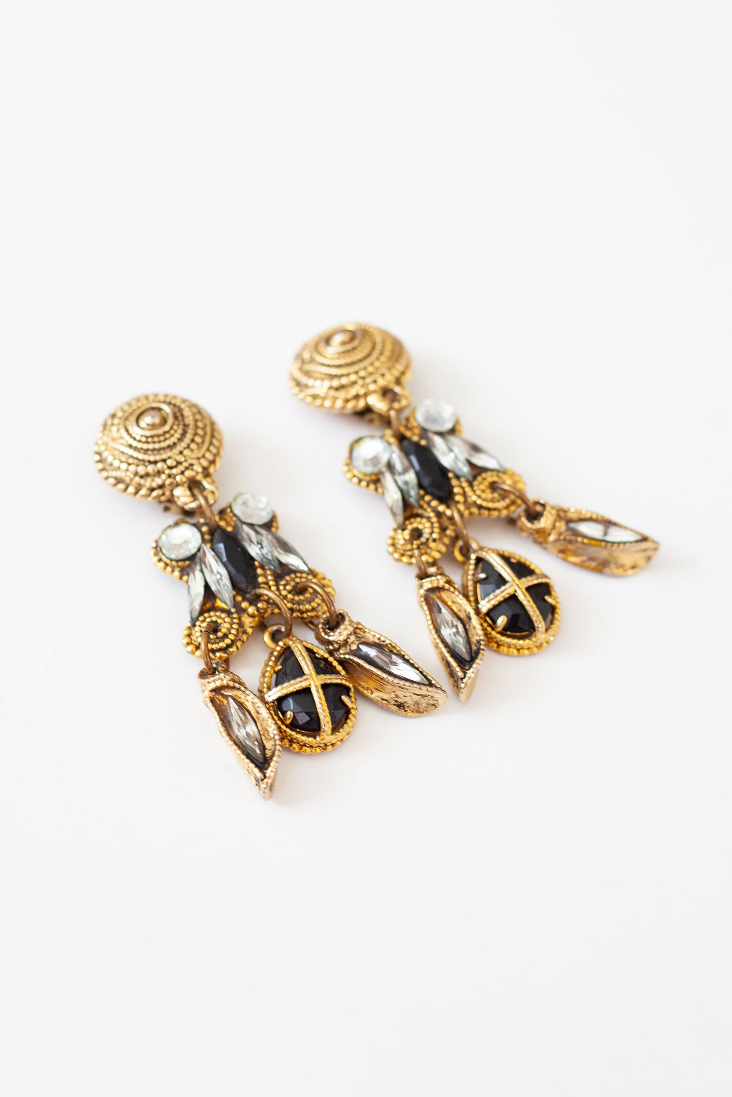 Vintage Designer Filagree Dangle Earrings
