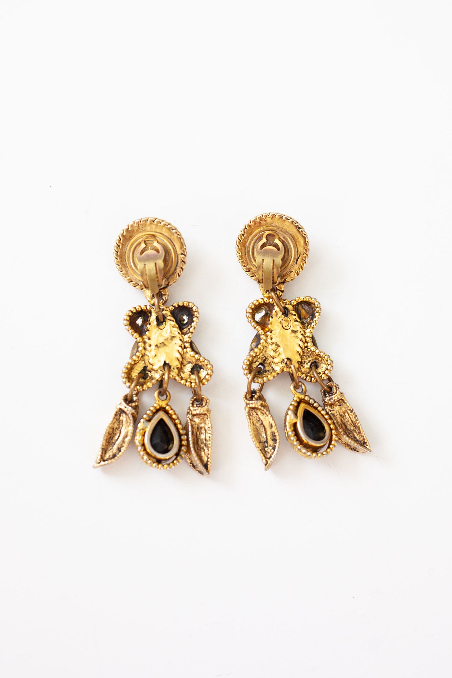 Vintage Designer Filagree Dangle Earrings