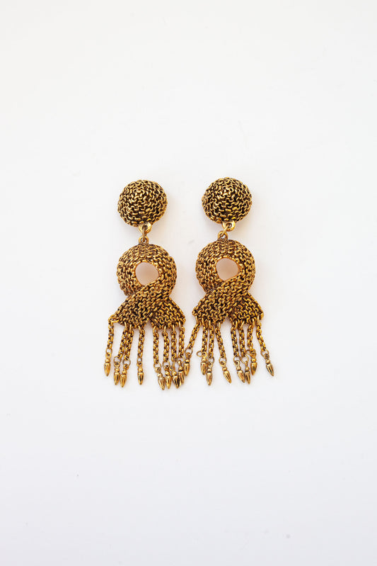 Vintage Designer Doorknocker Earrings