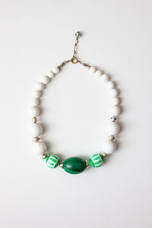 Vintage Designer Acrylic Bead Necklace