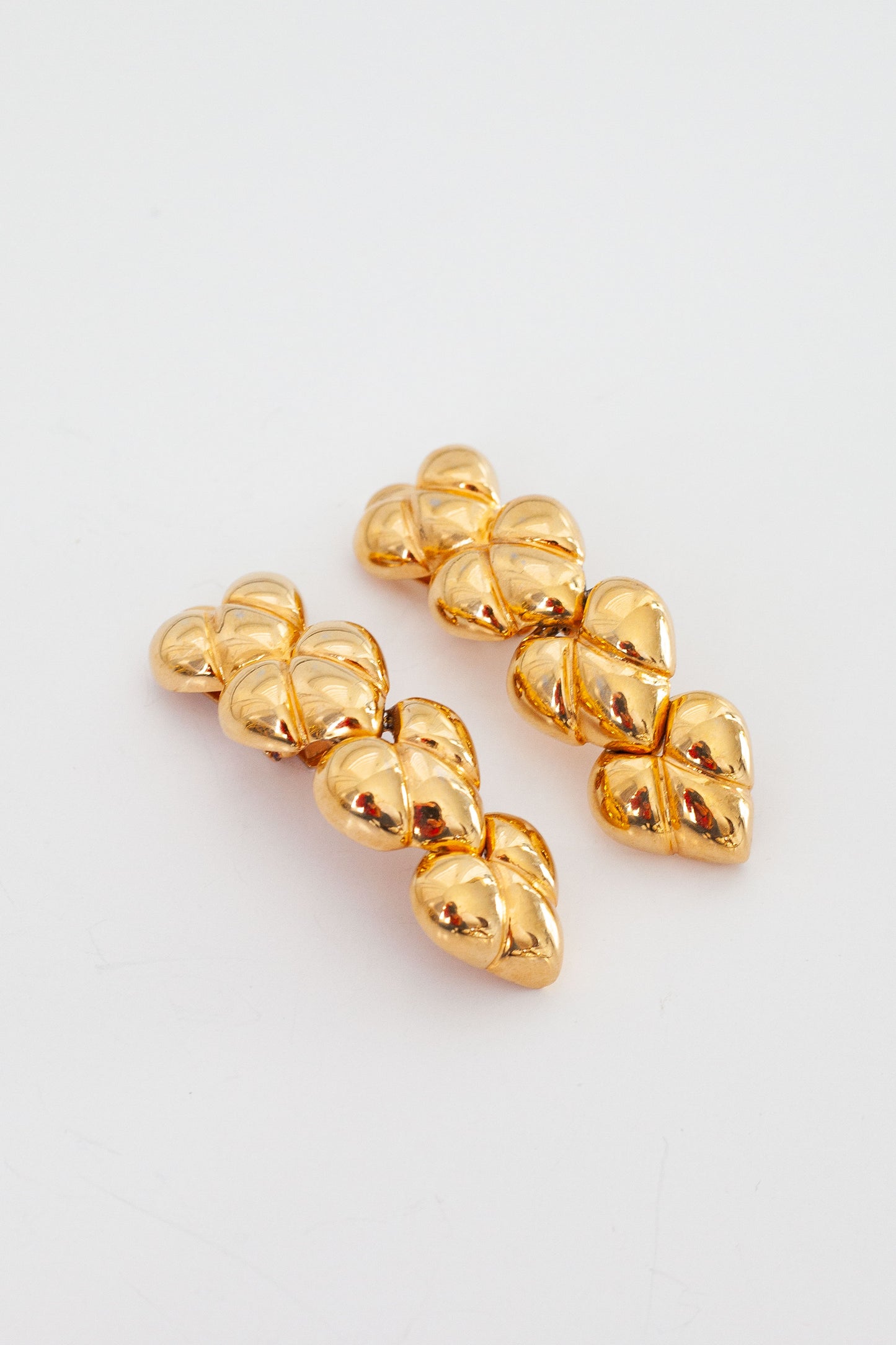 Vintage Designer Heart Drop Earrings