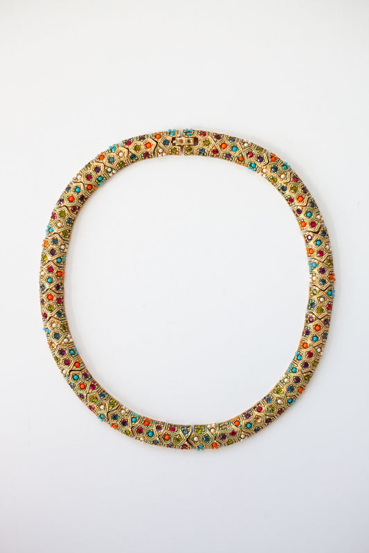 Vintage Designer Multi-Colour Necklace