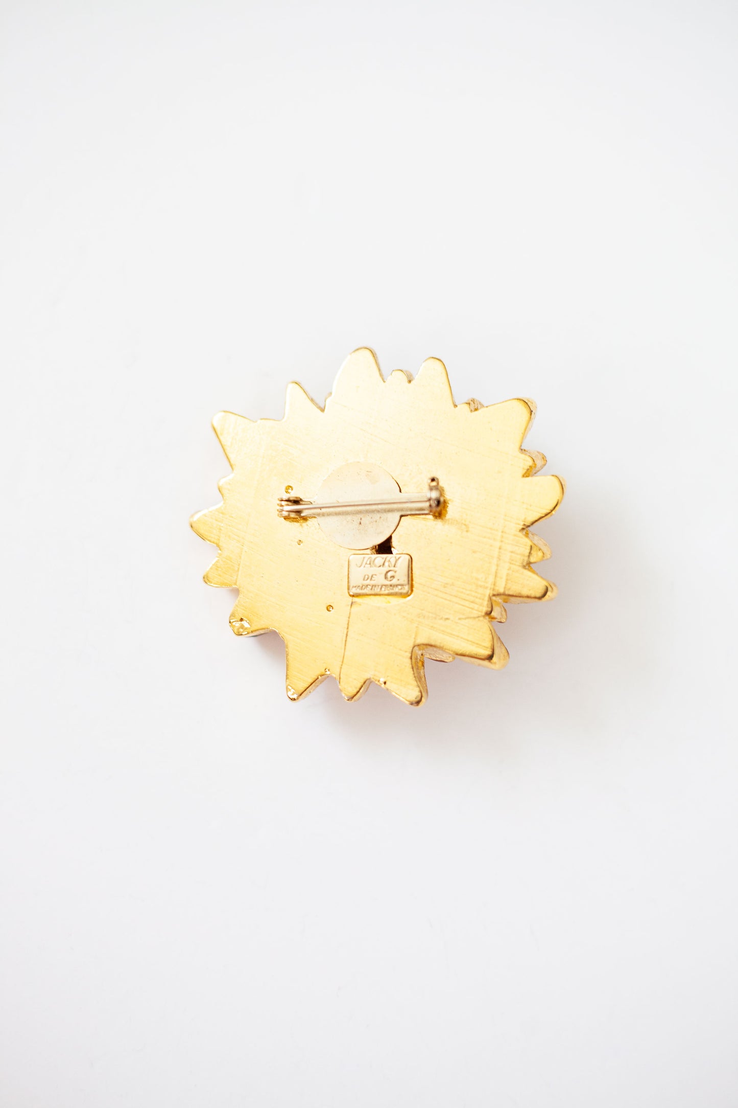 Vintage Painted Sunflower Brooch