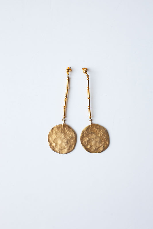 Vintage Disc Drop Earrings