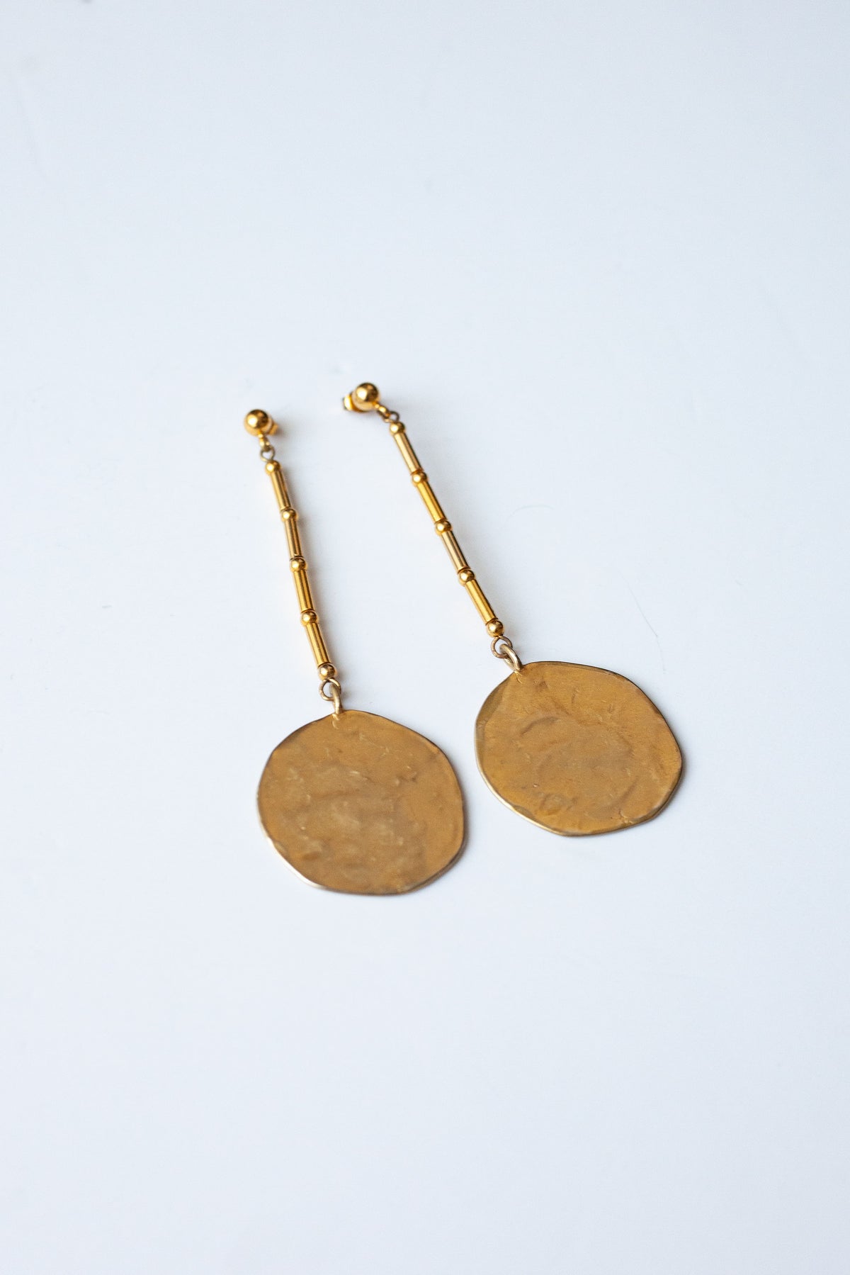 Vintage Disc Drop Earrings