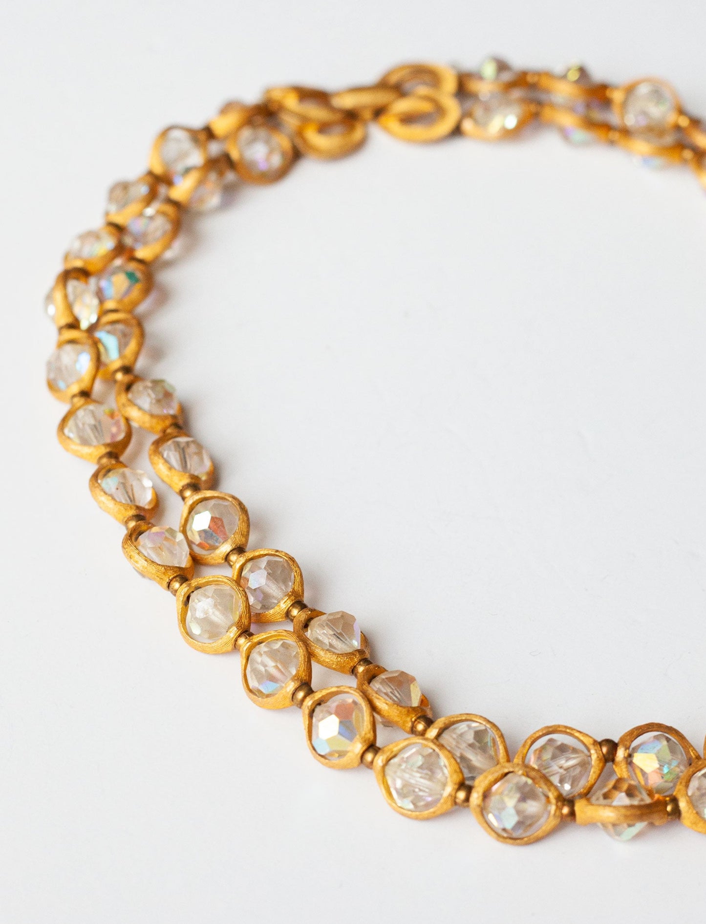 Vintage Double Strand Crystal Necklace