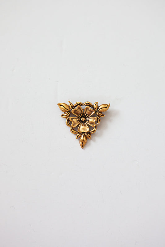 Vintage Flower Crest Brooch