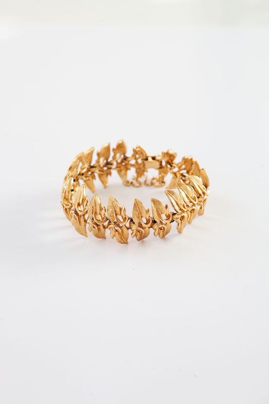 Vintage Gold Leaf Bracelet