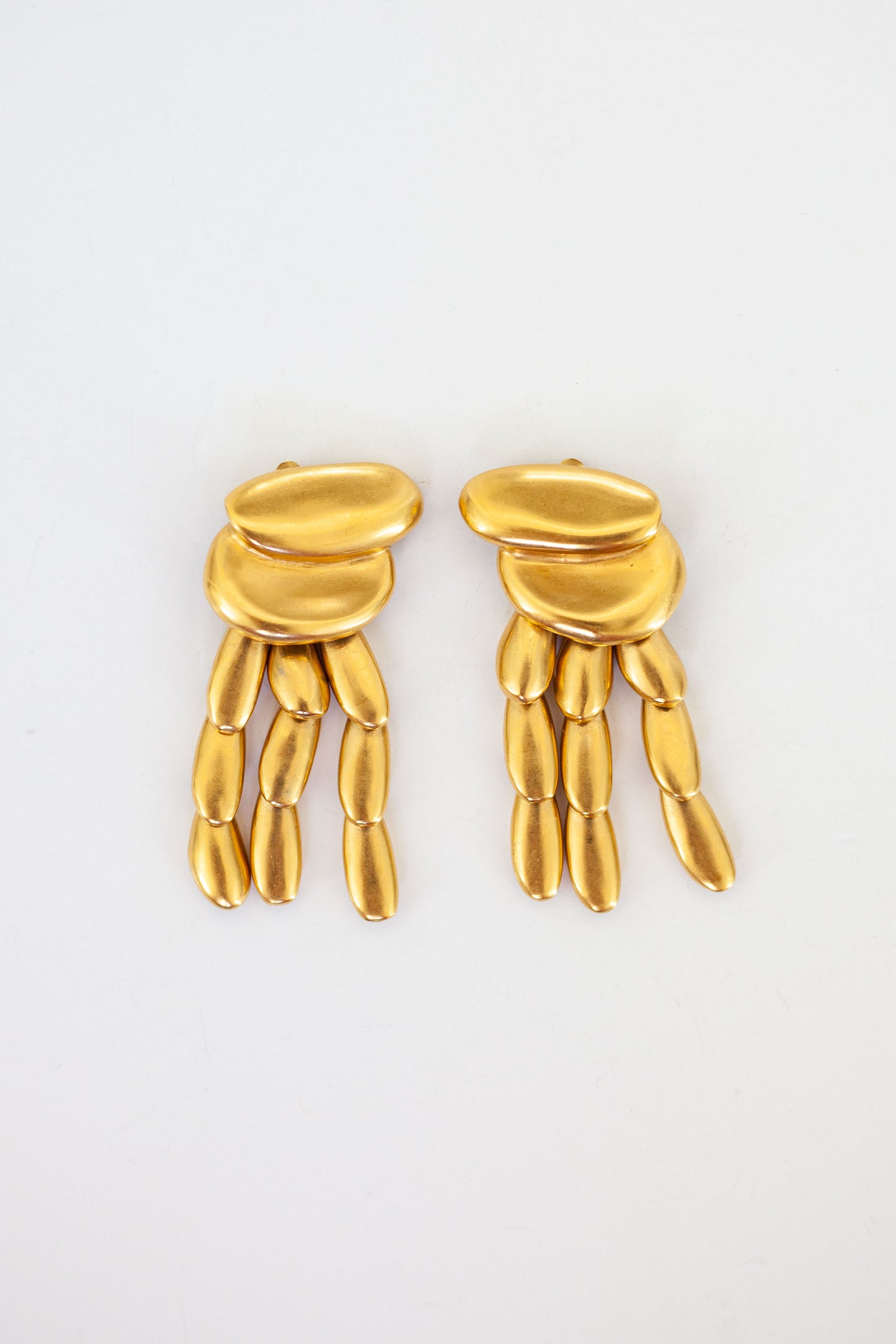 Vintage Designer Pebble Dangle Earrings