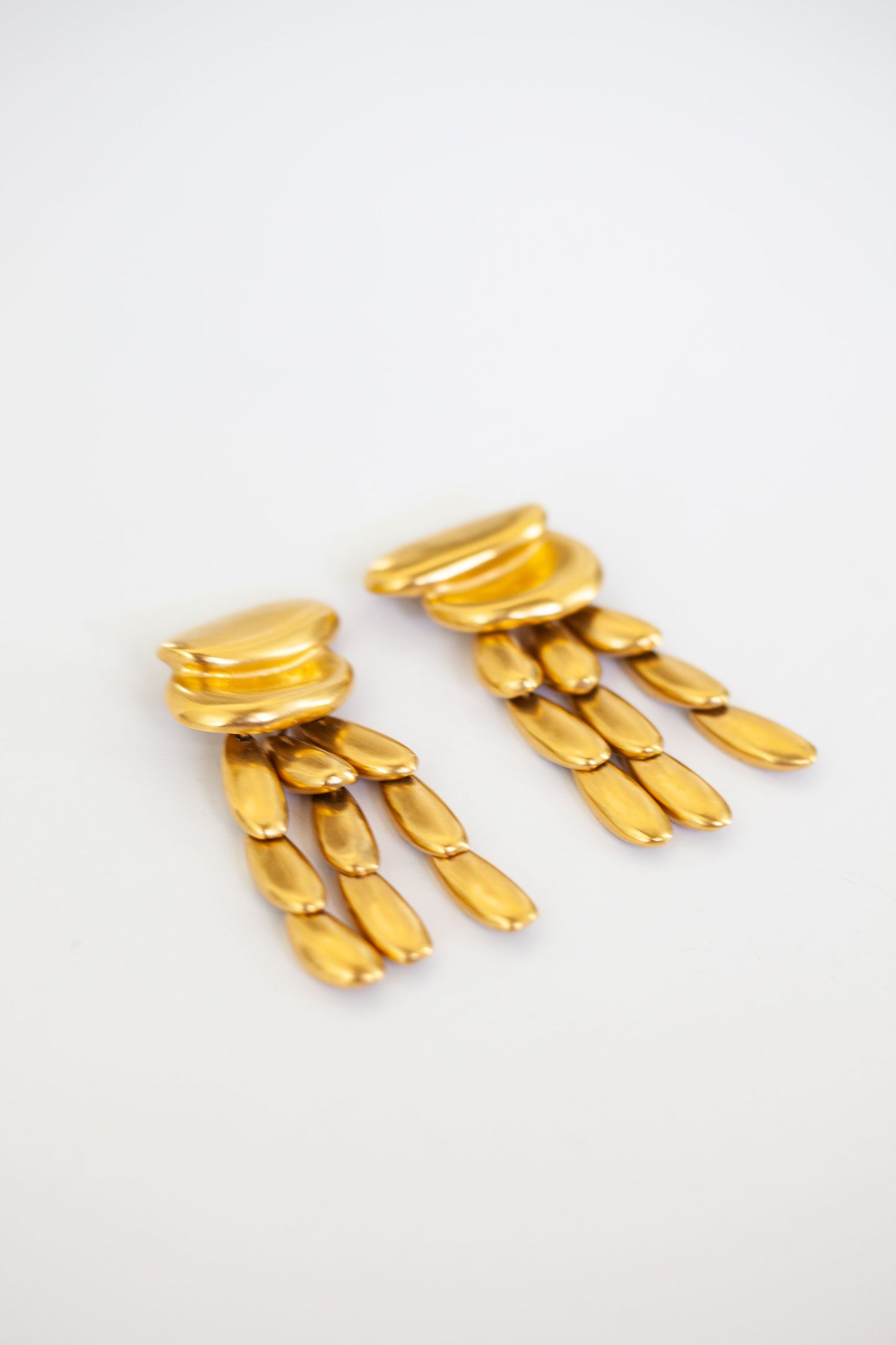 Vintage Designer Pebble Dangle Earrings