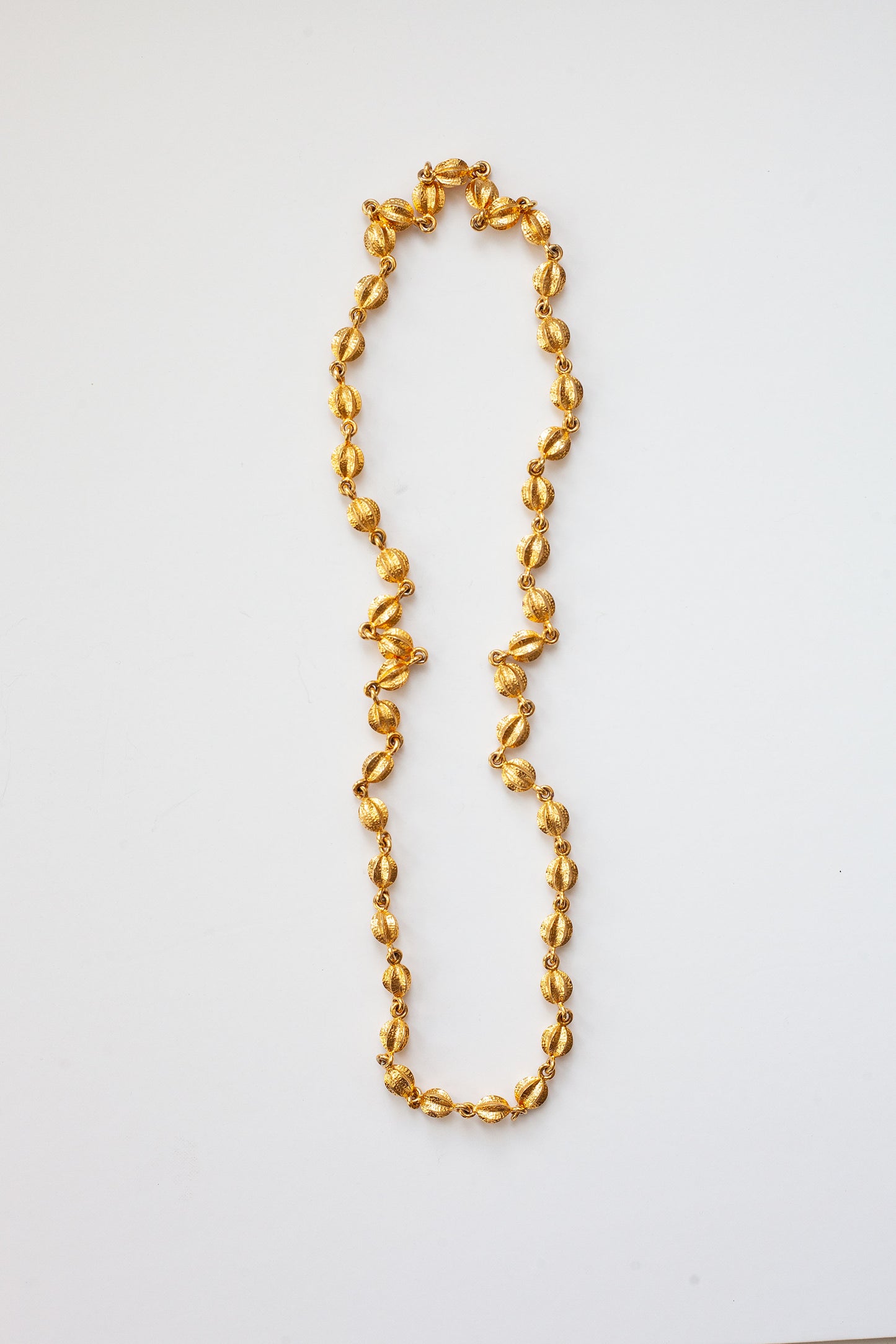 Vintage Gold Heavy Bead Necklace
