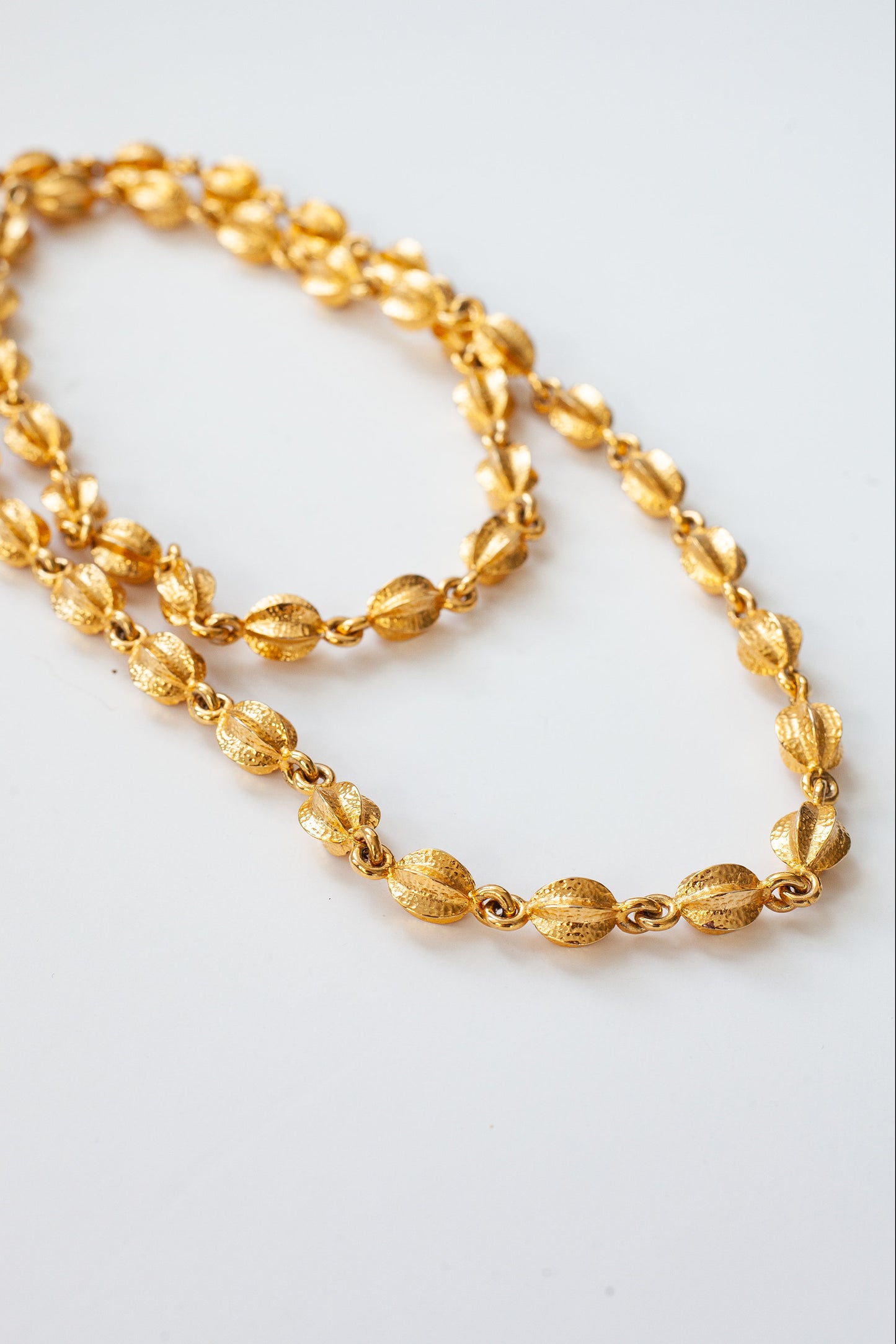 Vintage Gold Heavy Bead Necklace