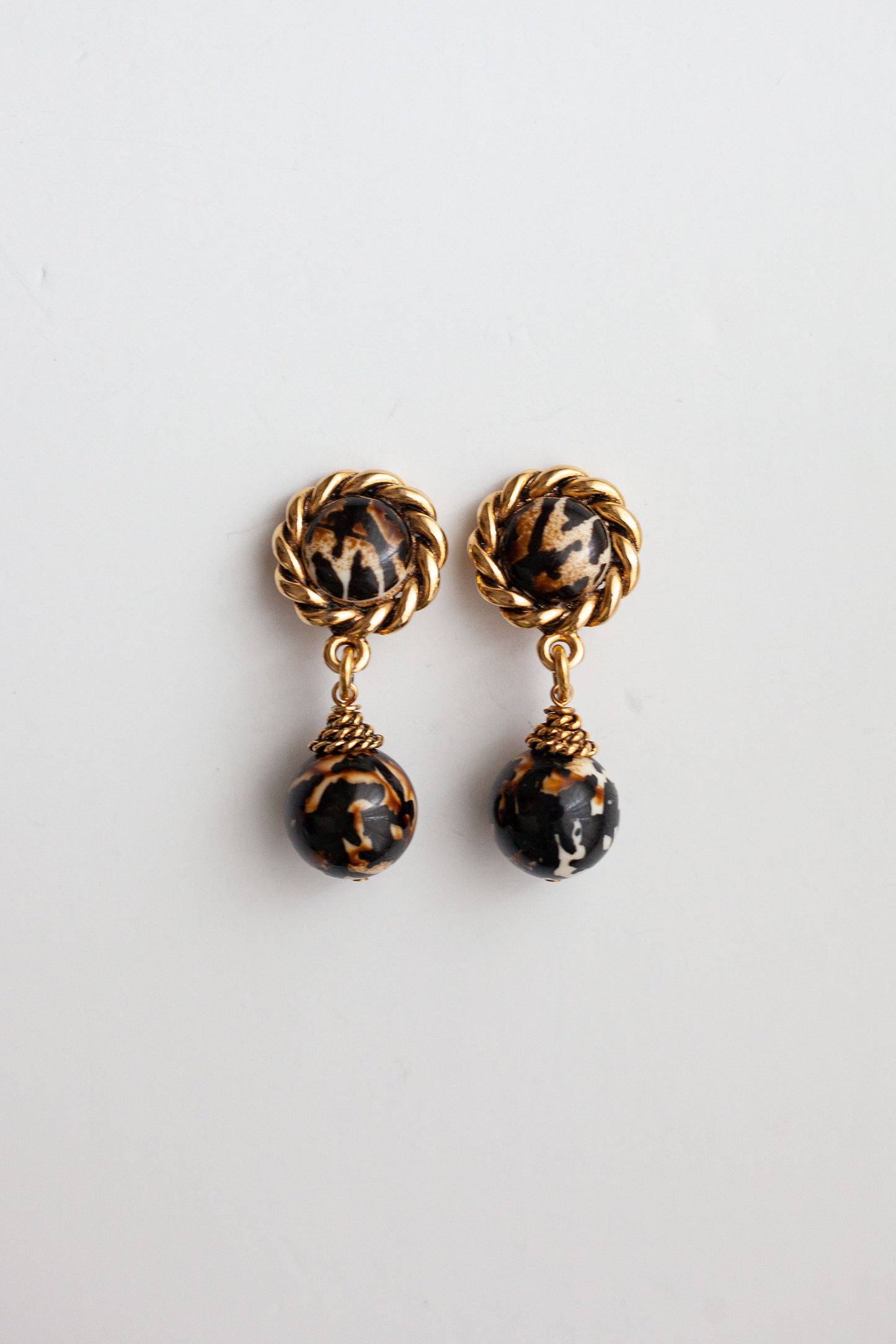 Vintage Leopard Drop Earring
