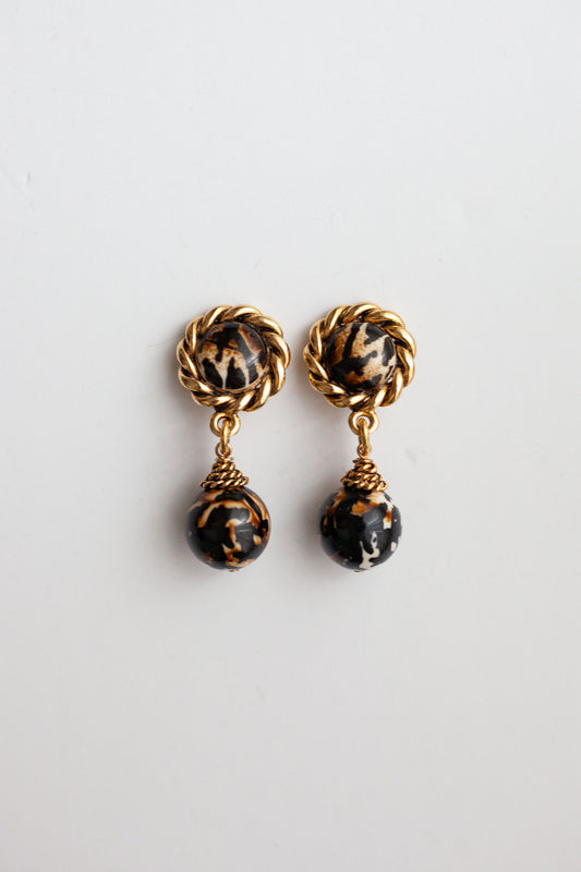 Vintage Leopard Drop Earring