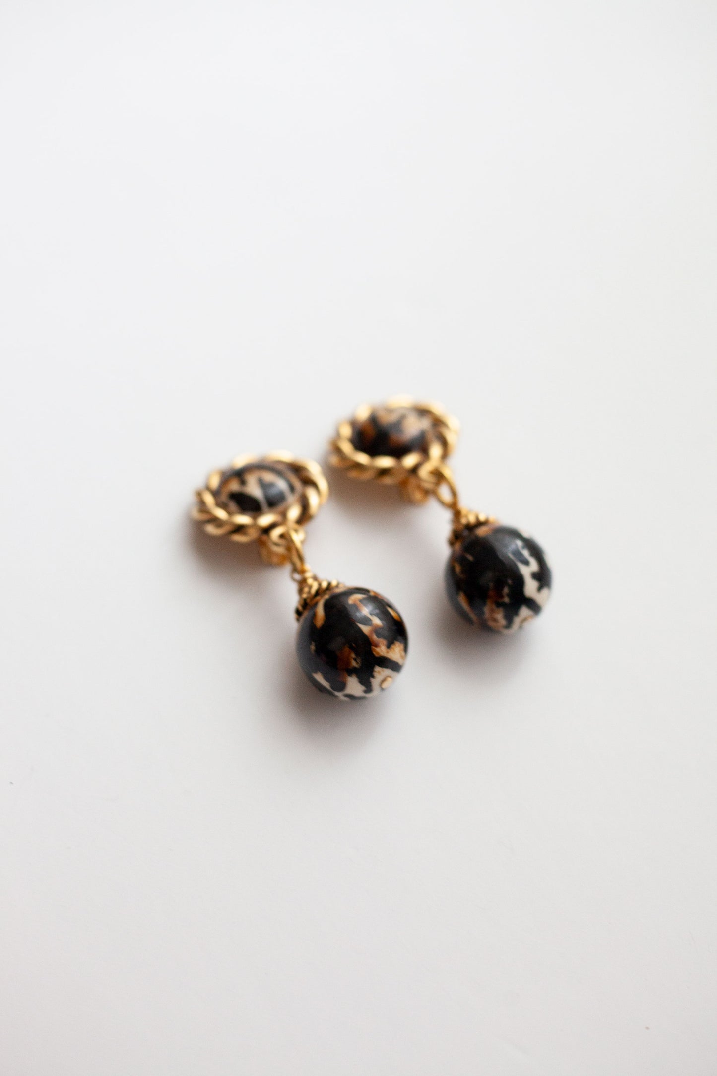 Vintage Leopard Drop Earring