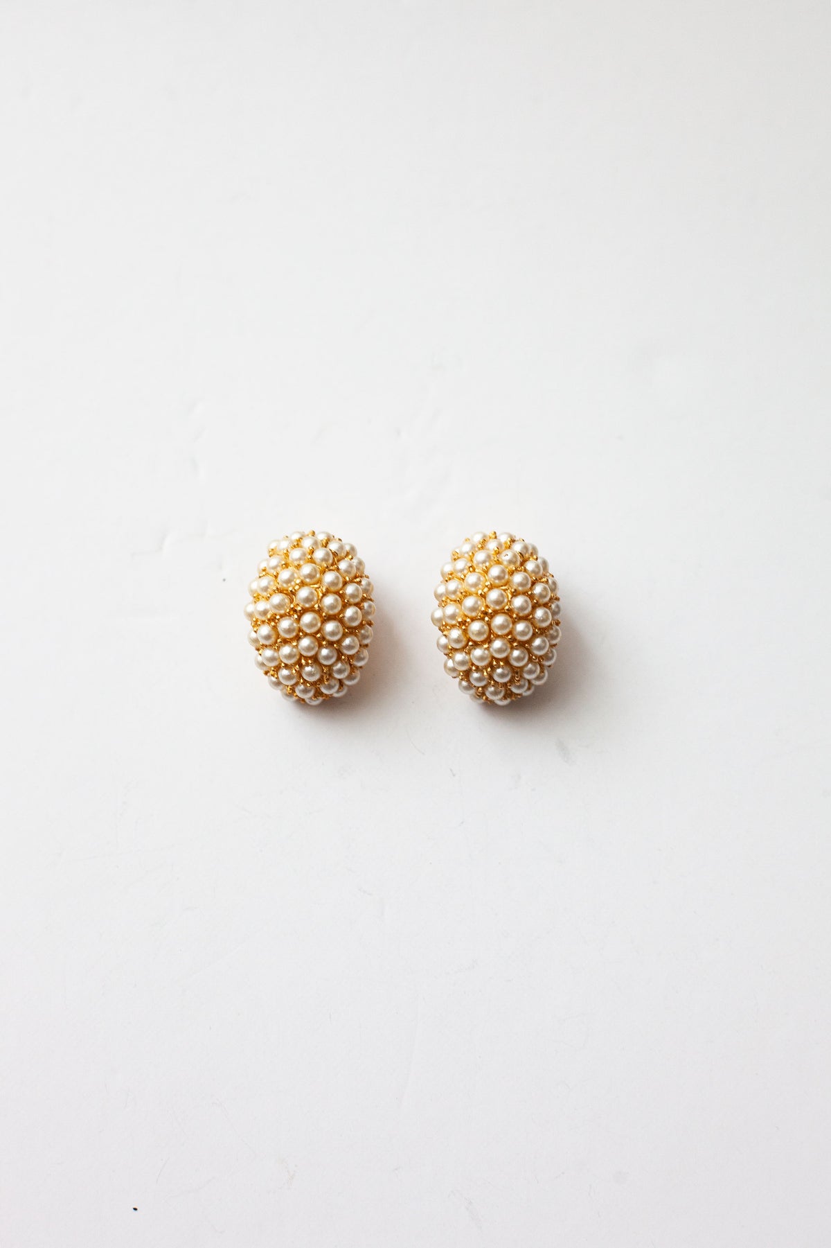 Vintage Pearl Cluster Earrings