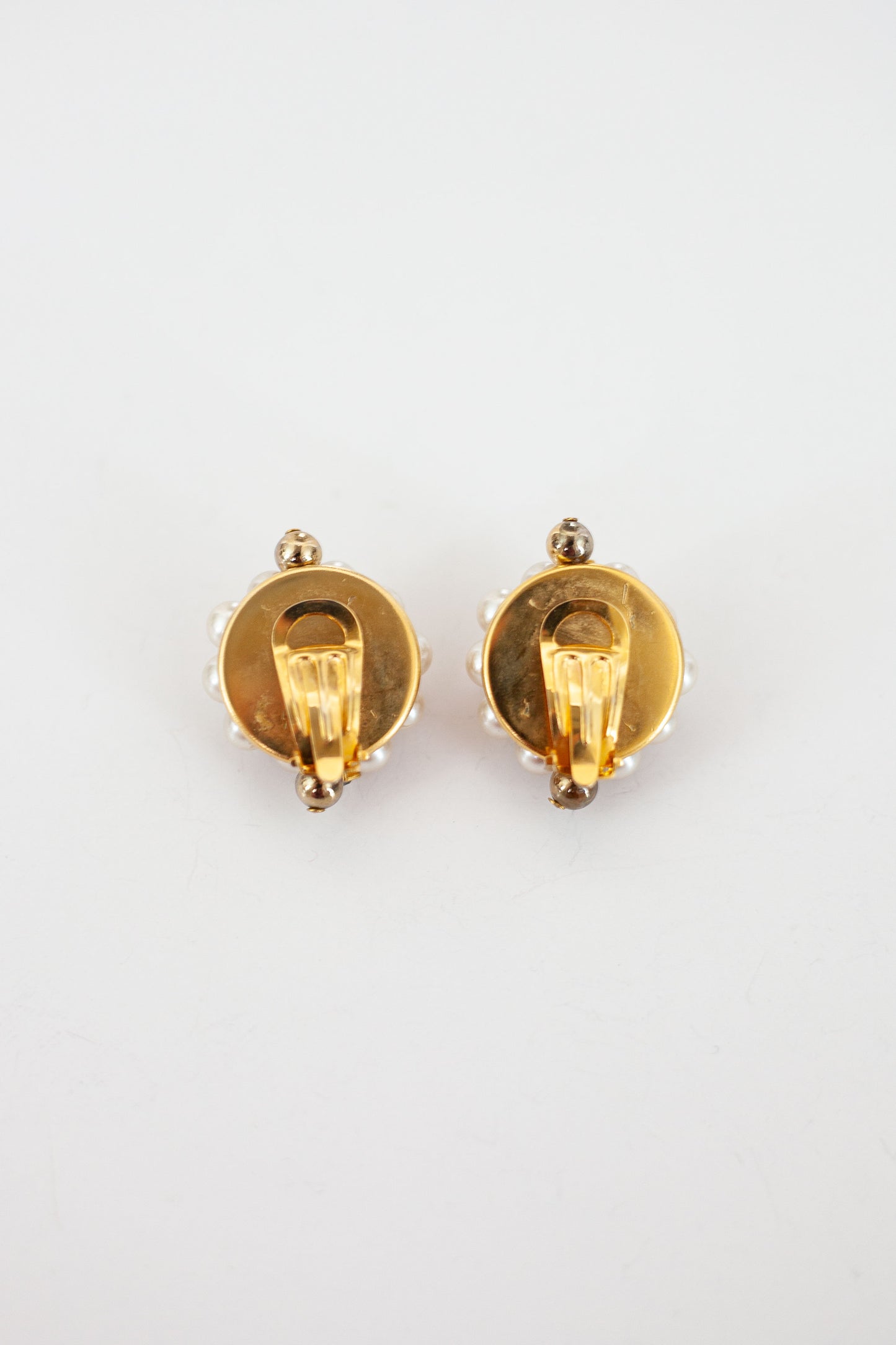 Vintage Pearl Cluster Earrings