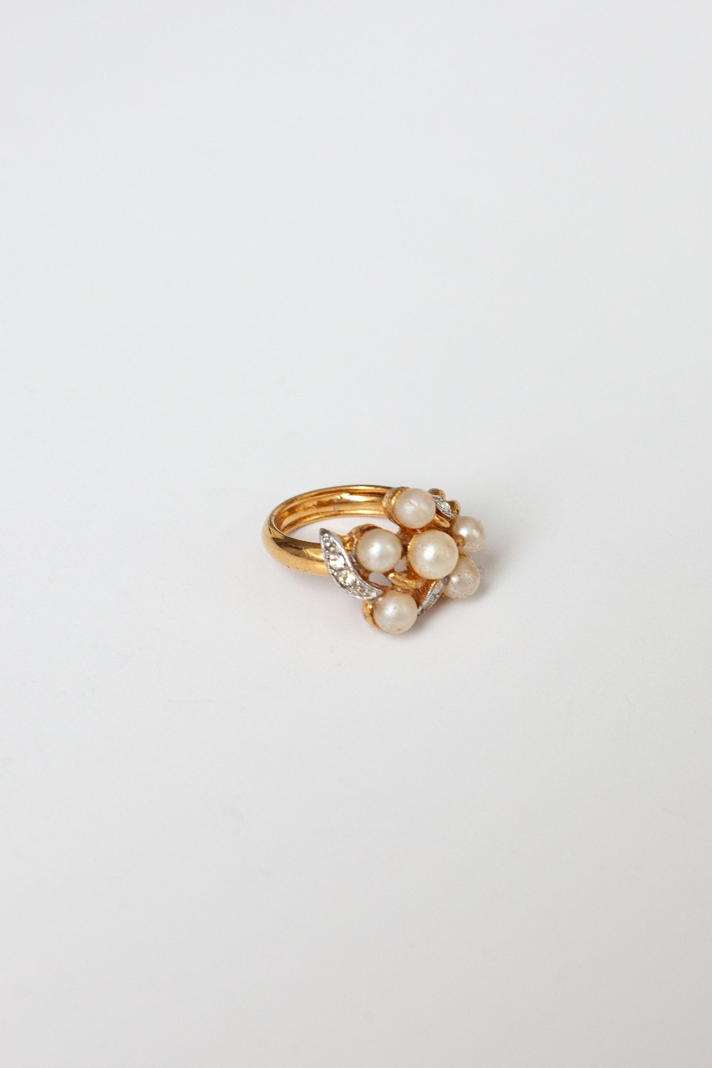 Vintage Pearl Cluster Ring