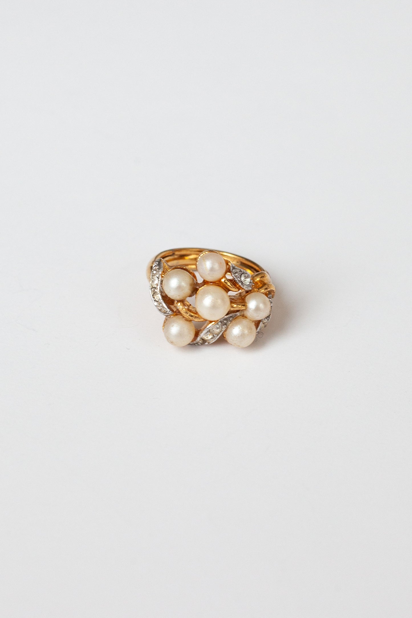 Vintage Pearl Cluster Ring