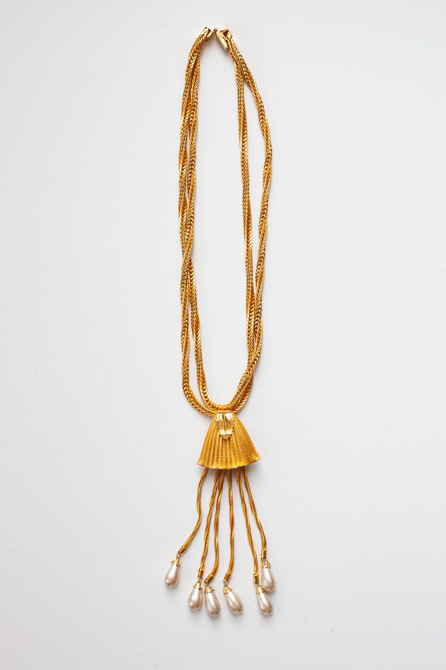 Vintage Pearl Tassel Necklace