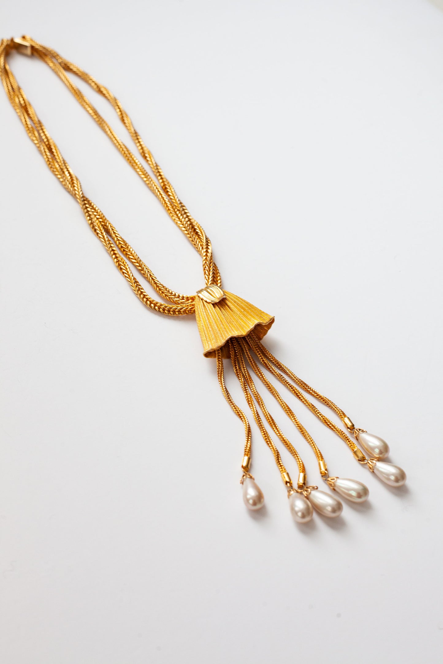 Vintage Pearl Tassel Necklace