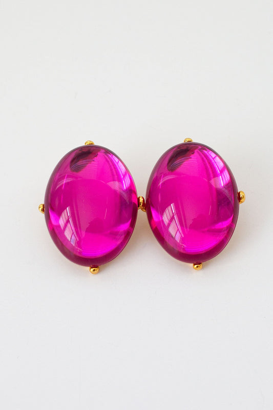 Vintage Fuschia Earrings