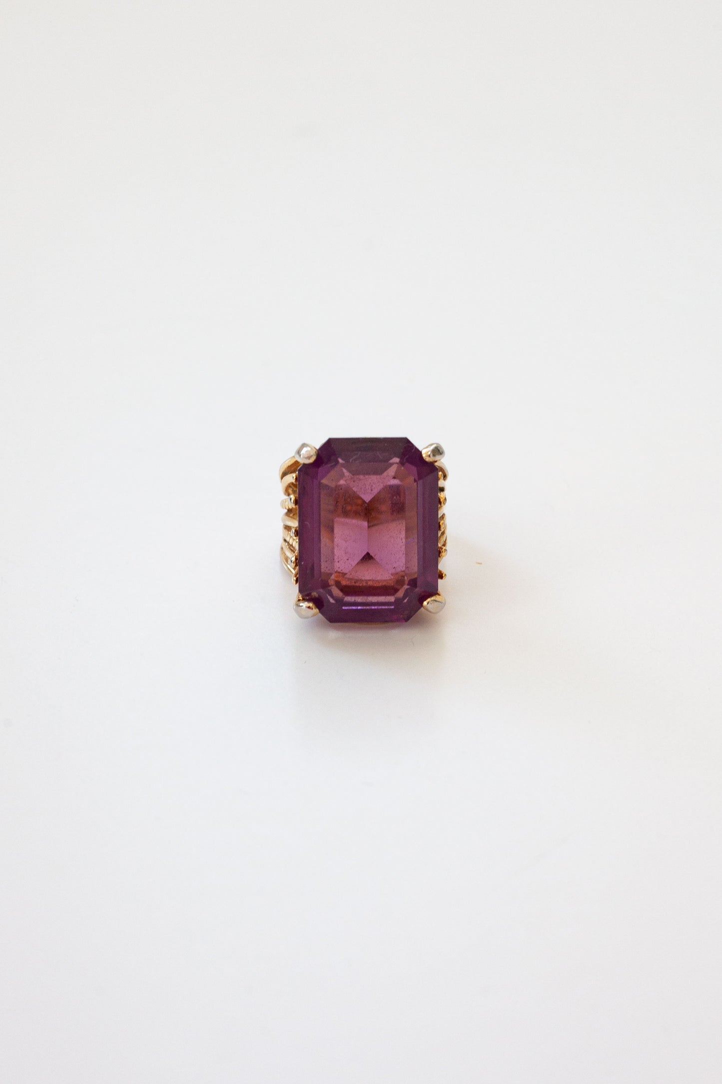 Vintage Purple Stone Cocktail Ring