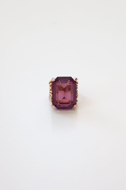 Vintage Purple Stone Cocktail Ring