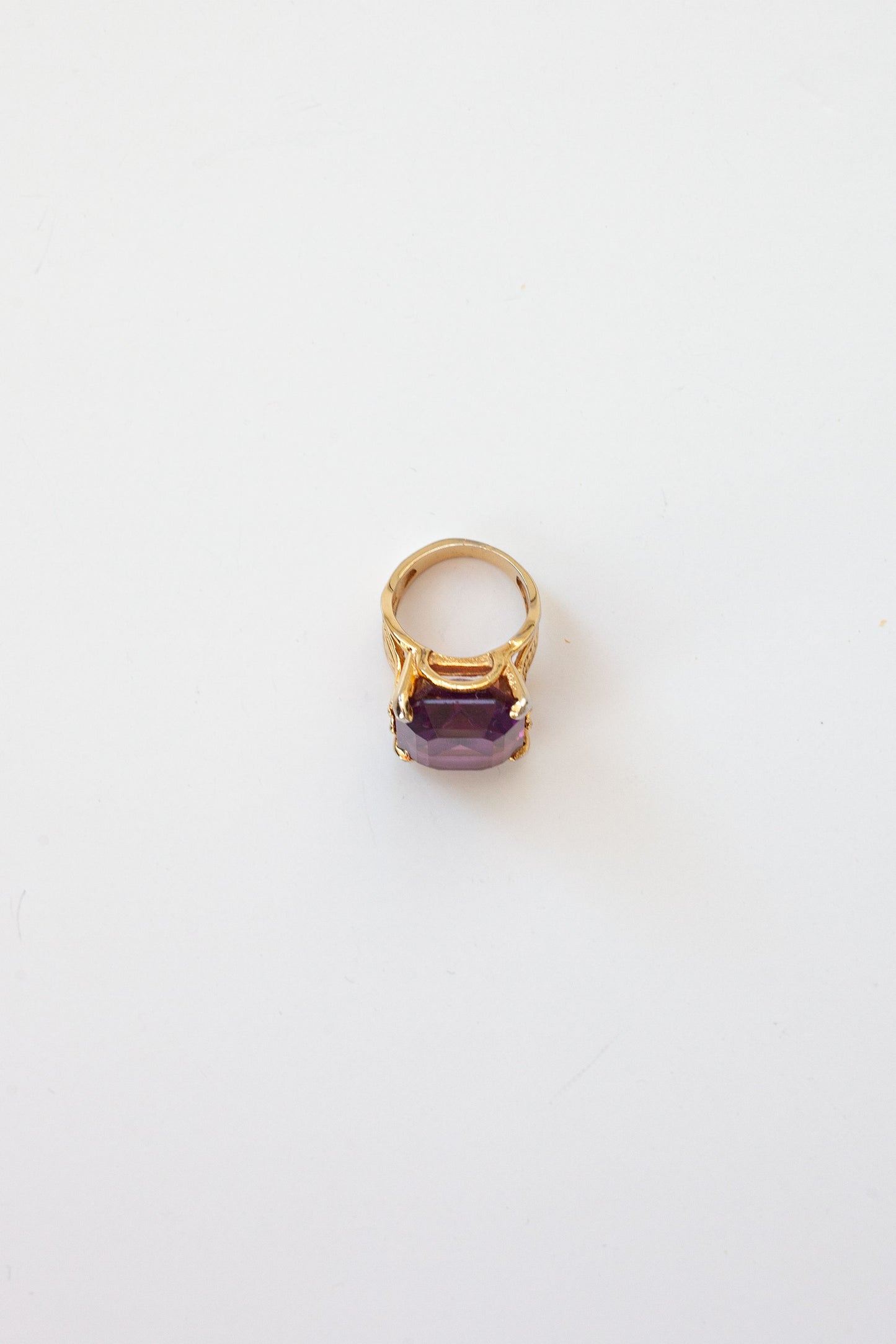 Vintage Purple Stone Cocktail Ring