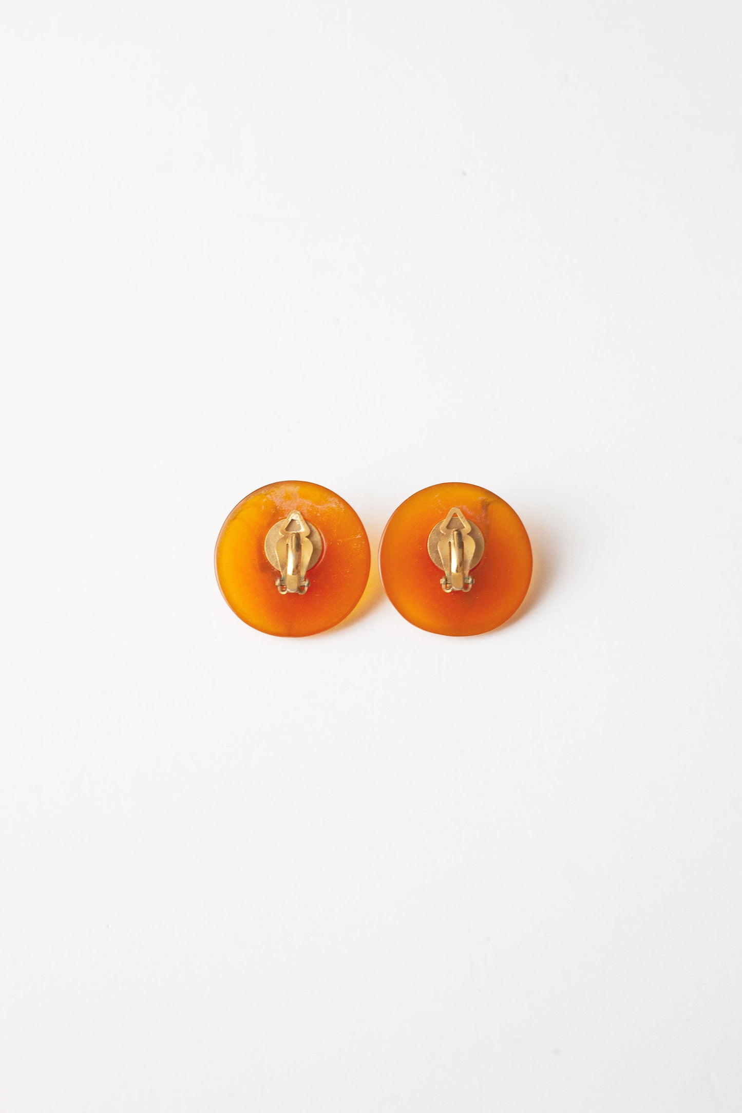 Vintage Round Amber Earrings