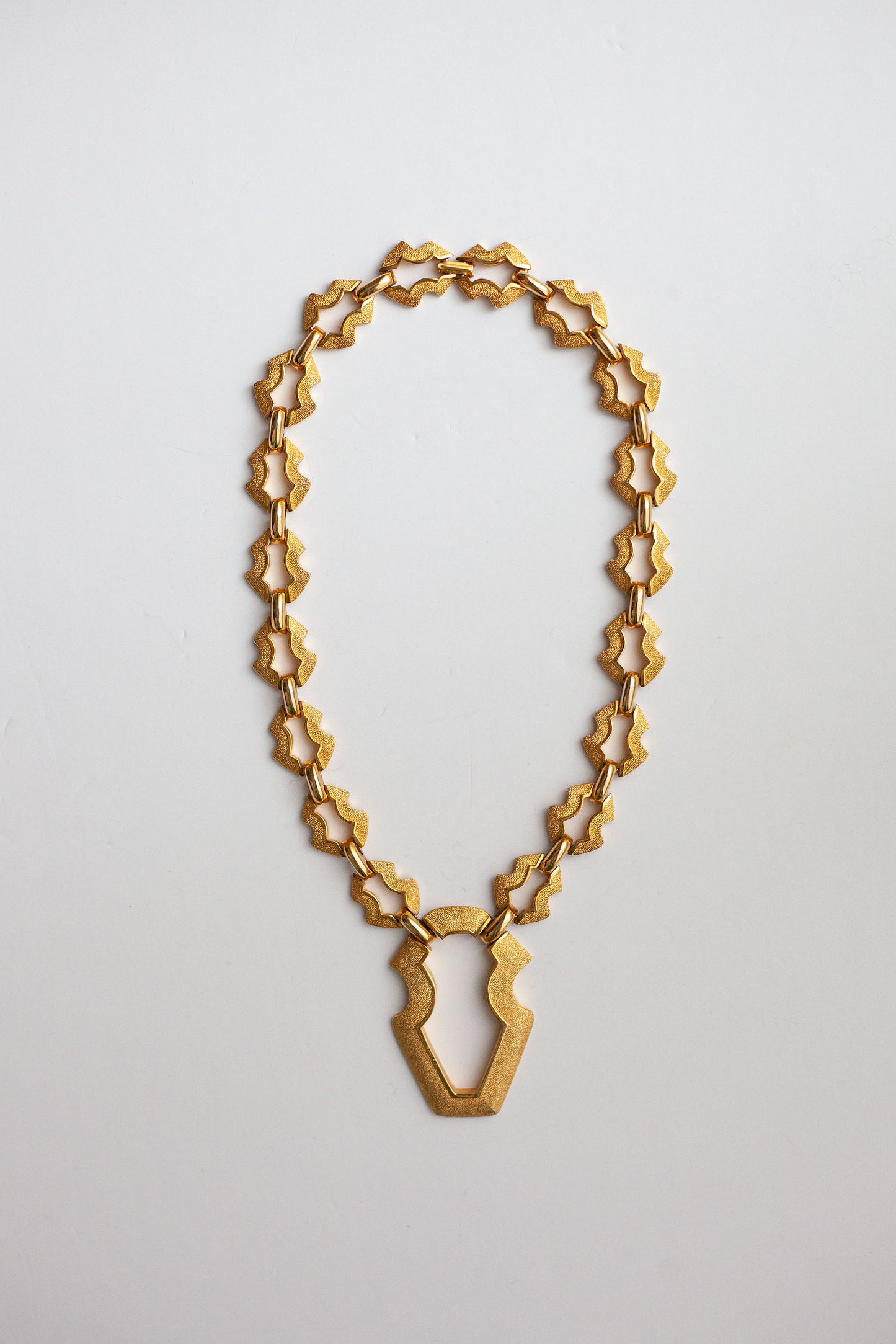Vintage Sculptured Link Necklace