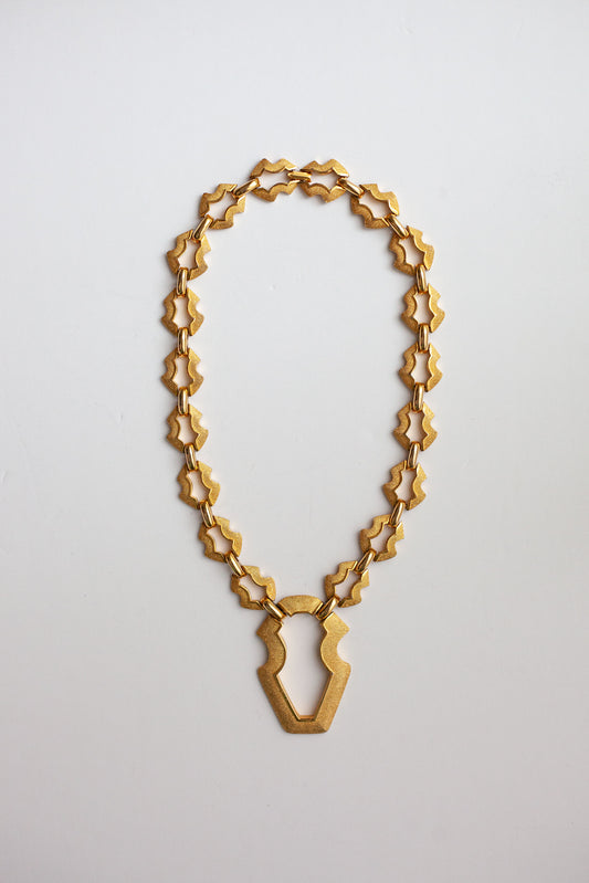 Vintage Sculptured Link Necklace